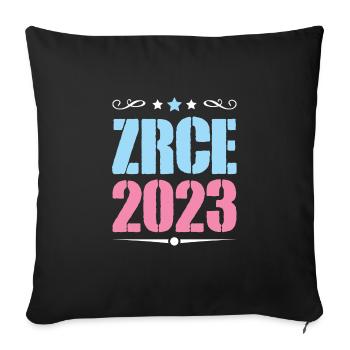 Zrce 2023 - Housse de coussin décorative 45 x 45 cm - noir - Devant