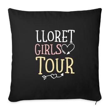 Lloret De Mar Girls Tour - Sofa pillowcase 17,3'' x 17,3'' (45 x 45 cm) - black - Front