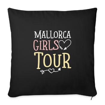 Majorque Girls Tour - Housse de coussin décorative 45 x 45 cm - noir - Devant