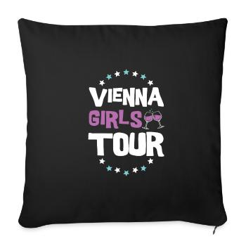 Vienna Girls Tour Wien - Housse de coussin décorative 45 x 45 cm - noir - Devant