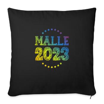 Malle 2023 - Sofa pillowcase 17,3'' x 17,3'' (45 x 45 cm) - black - Front