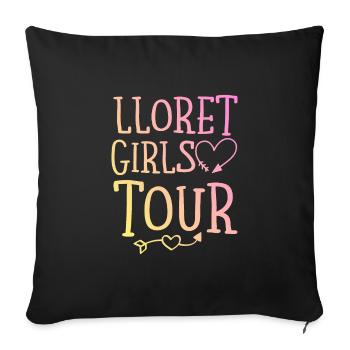 Lloret De Mar Girls Tour - Housse de coussin décorative 45 x 45 cm - noir - Devant