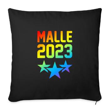 Malle 2023 - Housse de coussin décorative 45 x 45 cm - noir - Devant