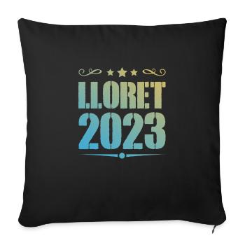 Lloret De Mar 2023 - Sofakissenbezug 45 x 45 cm - Schwarz - Vorne