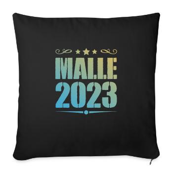 Malle 2023 - Housse de coussin décorative 45 x 45 cm - noir - Devant