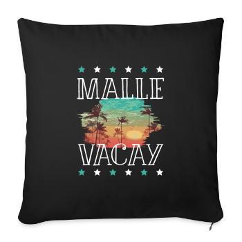 Malle Holidays - Sofa pillowcase 17,3'' x 17,3'' (45 x 45 cm) - black - Front