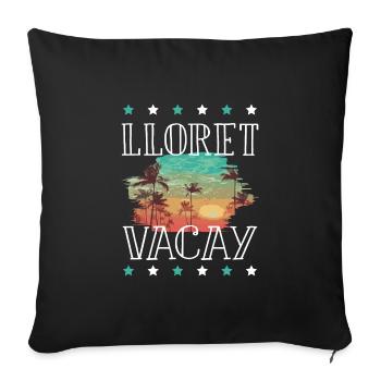 Lloret De Mar Holidays - Sofa pillowcase 17,3'' x 17,3'' (45 x 45 cm) - black - Front
