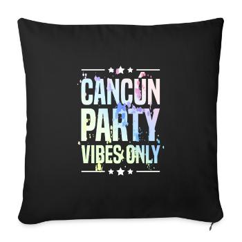 Ambiance de fête à Cancun - Housse de coussin décorative 45 x 45 cm - noir - Devant