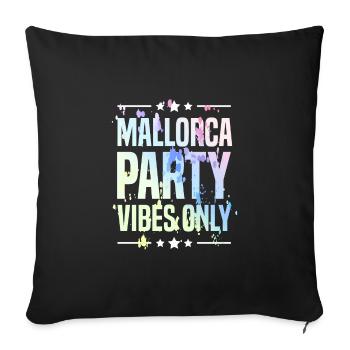Mallorca Party Vibes - Sofa pillowcase 17,3'' x 17,3'' (45 x 45 cm) - black - Front