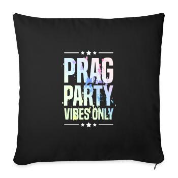 Prague Party Vibes - Sofa pillowcase 17,3'' x 17,3'' (45 x 45 cm) - black - Front