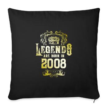 2008 Legends Birthday - Sofa pillowcase 17,3'' x 17,3'' (45 x 45 cm) - black - Front