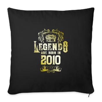 2010 Legends Birthday - Sofa pillowcase 17,3'' x 17,3'' (45 x 45 cm) - black - Front
