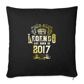 2017 Legends Birthday - Sofa pillowcase 17,3'' x 17,3'' (45 x 45 cm) - black - Front