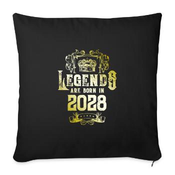 Anniversaire des légendes 2028 - Housse de coussin décorative 45 x 45 cm - noir - Devant