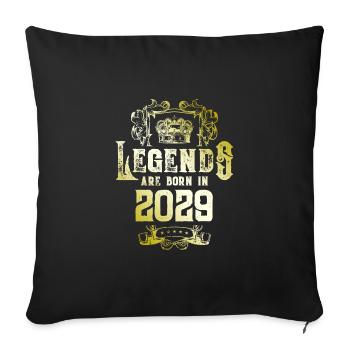 2029 Legends Birthday - Sofa pillowcase 17,3'' x 17,3'' (45 x 45 cm) - black - Front