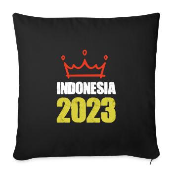 Indonesia 2023 - Sofakissenbezug 45 x 45 cm - Schwarz - Vorne