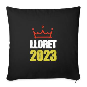 Lloret De Mar 2023 - Sofa pillowcase 17,3'' x 17,3'' (45 x 45 cm) - black - Front