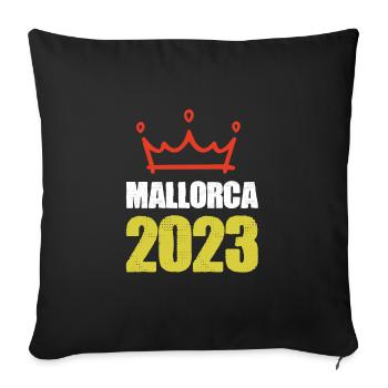 Majorque 2023 - Housse de coussin décorative 45 x 45 cm - noir - Devant