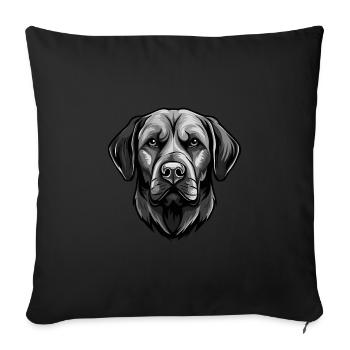 Labrador Dog Head Portrait Animal - Sofa pillowcase 17,3'' x 17,3'' (45 x 45 cm) - black - Front