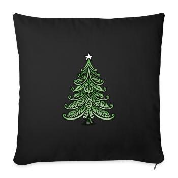Arbre de Noël Noël - Housse de coussin décorative 45 x 45 cm - noir - Devant