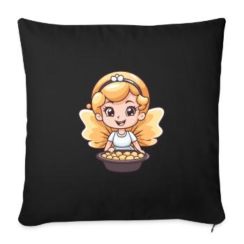 Baking Fairy Baking Cooking - Sofa pillowcase 17,3'' x 17,3'' (45 x 45 cm) - black - Front