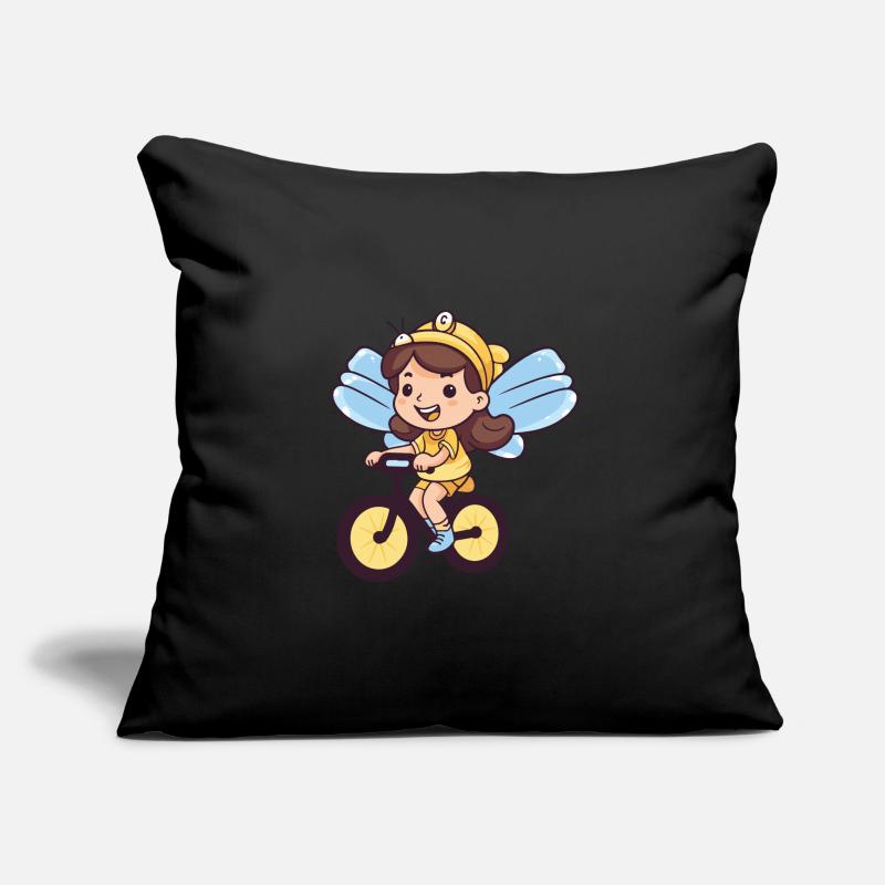Fairy Cute Bicycle Comic Sofa pillowcase 17,3'' x 17,3'' (45 x 45 cm)