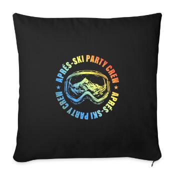 Après Ski Party Crew Ski Mountains Multicolored - Sofa pillowcase 17,3'' x 17,3'' (45 x 45 cm) - black - Front