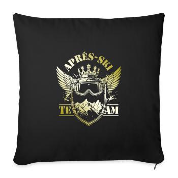 Apres Ski Team Spruch - Sofakissenbezug 45 x 45 cm - Schwarz - Vorne