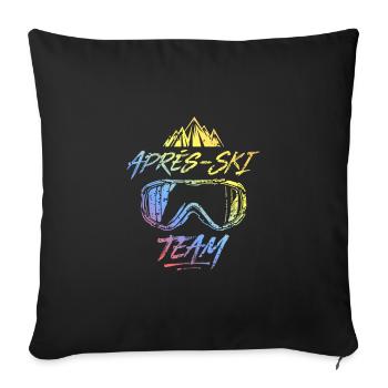 Après Ski Team Party Saying Colorful - Sofa pillowcase 17,3'' x 17,3'' (45 x 45 cm) - black - Front
