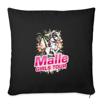 Malle Girls Tour Unicorn Holiday Mallorca - Sofa pillowcase 17,3'' x 17,3'' (45 x 45 cm) - black - Front