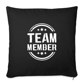 Team Mitglied - Sofakissenbezug 45 x 45 cm - Schwarz - Vorne