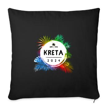 Crete 2024 Colorful - Sofa pillowcase 17,3'' x 17,3'' (45 x 45 cm) - black - Front