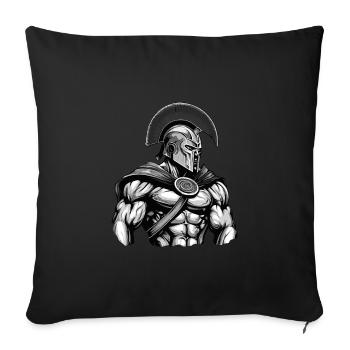 Spartaner Gladiator Muskeln - Sofakissenbezug 45 x 45 cm - Schwarz - Vorne