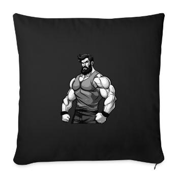 Workout Bodybuilder Muscles - Sofa pillowcase 17,3'' x 17,3'' (45 x 45 cm) - black - Front