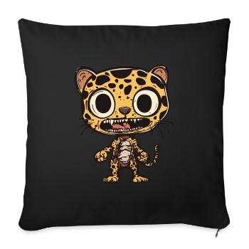 Leopard Halloween Zombie - Sofa pillowcase 17,3'' x 17,3'' (45 x 45 cm) - black - Front