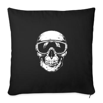 Ski Ski Masques Skull - Housse de coussin décorative 45 x 45 cm - noir - Devant
