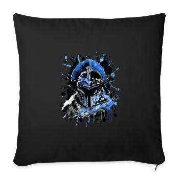 Mythologie du casque de Sparte - Housse de coussin décorative 45 x 45 cm - noir - Devant