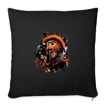 Spartan Sparta Casque Gladiator - Housse de coussin décorative 45 x 45 cm - noir - Devant