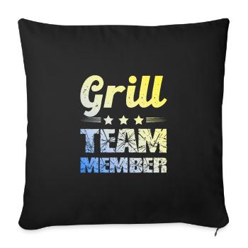 Grill Team - Sofa pillowcase 17,3'' x 17,3'' (45 x 45 cm) - black - Front