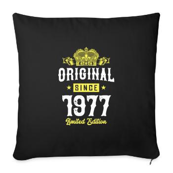 1977 Limited Edition - Sofa pillowcase 17,3'' x 17,3'' (45 x 45 cm) - black - Front
