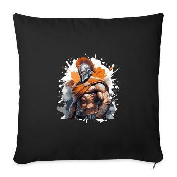 Spartan Muscles Gladiator Gym - Housse de coussin décorative 45 x 45 cm - noir - Devant