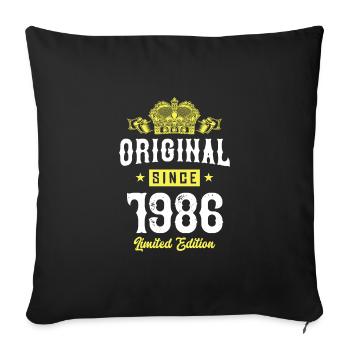 1986 Limited Edition - Sofa pillowcase 17,3'' x 17,3'' (45 x 45 cm) - black - Front