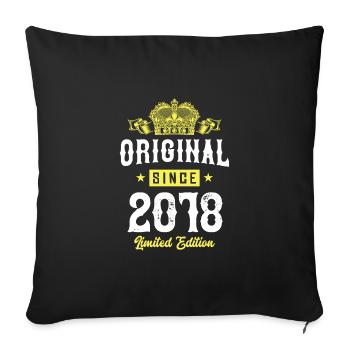 2018 Limited Edition - Sofa pillowcase 17,3'' x 17,3'' (45 x 45 cm) - black - Front
