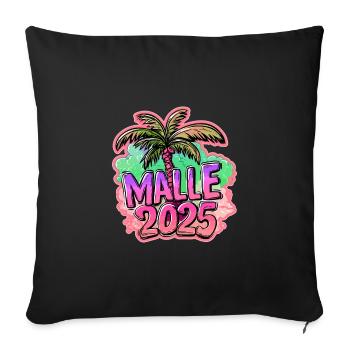 Malle 2025 Palm Tree - Sofa pillowcase 17,3'' x 17,3'' (45 x 45 cm) - black - Front