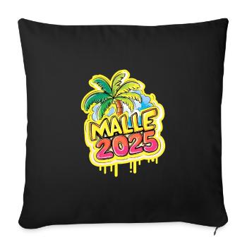 Malle 2025 Mallorca - Sofa pillowcase 17,3'' x 17,3'' (45 x 45 cm) - black - Front