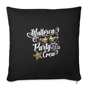 Mallorca Party Crew Summer - Sofa pillowcase 17,3'' x 17,3'' (45 x 45 cm) - black - Front