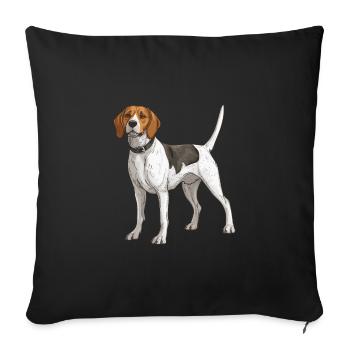 Beagle Dog - Sofa pillowcase 17,3'' x 17,3'' (45 x 45 cm) - black - Front