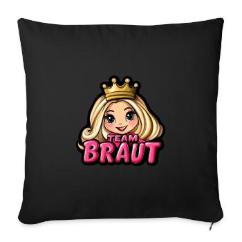 Team Bride Wedding Hen - Sofa pillowcase 17,3'' x 17,3'' (45 x 45 cm) - black - Front