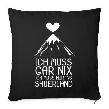 Sauerland Nordrhein-Westfalen - Sofakissenbezug 45 x 45 cm - Schwarz - Vorne