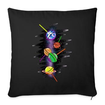Lollipop Universe - Sofakissenbezug 45 x 45 cm - Schwarz - Vorne